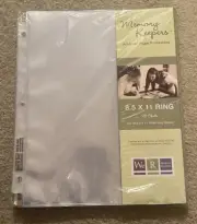 Vtg pack We R Memory Keepers 3 Ring 8.5”x11” Page Protectors 25 Total Sheets New