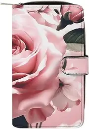 [QMNRTK] Floral3 Credit Card Wallet Rfid Blocking Slim Bifold Genuine Leather Minimalist Front Pocket Wallets Keychain Wallet for Men And Women, style, 19.7x11x3.5cm, Style, 19.7x11x3.5cm