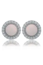 OPAL GLOW MARRINAWI WHITE CREATED OPAL EARRINGS SILVER