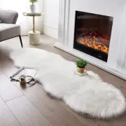 SERISSA Ultra Soft Fluffy Rug White Faux Sheepskin Fur Area Rug Shaggy Couch ...