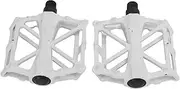 Mountain Bike Pedals, Lightweight Bicycle Pedals Aluminum Alloy for Fixie Bike Pedals(White)