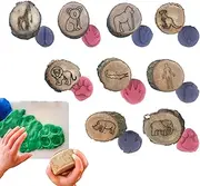 Afurl Animal Footprint Stamp, Animal Track Stamp for Kids - Decorative Stamp, Craft Stamp, Wooden Stamp, Animal Paw Stamp, Art Stamp, Creative Footprint Stamp for Kids