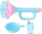 Bubbles Maker - Trumpet Bubble Wand Kids | Toy Bubble Maker for Kids | Bubble Blower Toy with Tray and Solution | Horn Bubble Blower | Bubble Toy for Kids and Adults Indoor and Outdoor Games