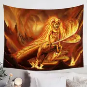 Fantasy Art Creature of Fire Tapestry