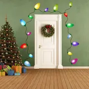 Christmas Decorations Light Bulb Wire Sticker Window Glass Living Room Bedroom Home Decoration Self Adhesive Wall Sticker