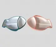 RARE! Baby/Kids Silicon Fish Shaped Sectional Plates