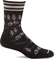 [Sockwell] Men's Free Ride Crew Sock, Black - L/XL, Black, Large-X-Large