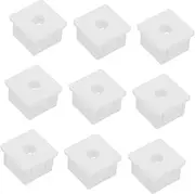 VANZACK 20pcs Plastic End Cap Inserts for Square Tubing Compatible Fence Post Cover Chair Glide and Pipe Finishing Plug Easy Installation Multi Purpose Use and Stable Protection