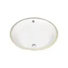 Saucer Oval Undermount Bathroom Sink 19-3/8" X 15-3/4" X 8-3/8" White Porcelain