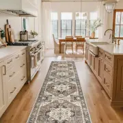 Washable Kitchen Runner Rug - 2X10 Hallway Rug Distressed Mats Non-Slip Soft Roo