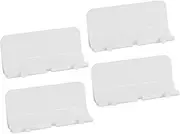 TEHAUX 4pcs Wall Mounted Phone Charging Bracket No Drill Adhesive Cellphone Shelf Durable Holder for Mobile Devices for Shower Viewing and Bathroom Use