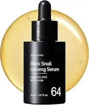 TOSOWOONG Black Snail Ginseng Serum, Ginseng 640,430ppm, Snail Mucin, Hydrating Facial Moisturizer, Acne Scar Remover, Self Care, Glow Skin Under Makeup, Korean Skin Care, 30ml, 1.01 fl. oz.