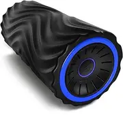 Zyllion Vibrating Foam Roller 4 Intensity Settings - Rechargeable High Density Massager Post Workout Muscle Recover, Myofascial Release Deep Tissue Massage, ZMA-22