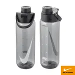 NIKE TR RECHARGE 大口徑水壺 24OZ/709ML 運動水壺 隨身杯 水瓶 可機洗 防漏 耐熱 透明黑