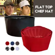 Cooking Chef Hat Kitchen Restaurant Waiter Working Mesh Breathable Flat Top Cap