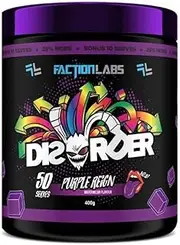 Faction Labs DISORDER Pre Workout Powder - Purple Reign Flavour, 450 grams (50 Servings)