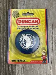 Duncan 2008 Original Butterfly YoYo - Beginner Wide Body Yo-Yo Transparent Blue