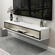 Wall-Mounted TV Cabinet,Floating TV Stand,Wall Mounted TV Cabinet,Wood TV Console Media Cabinet with Storage, TV Table,Shelf TV Bracket,Entertainment Center for Living Room Bedroom(White2,10