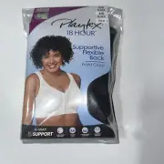 42D Playtex 18 Hour Front-Close Support Bra Flexible Back - Comfort Strap New!