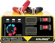 260W Pulse Repair Battery Charger 12V/24V – 7 Protections, Real-Time Monitoring & Auto/Manual Recovery for Car, Truck, Motorcycle