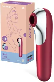 Satisfyer Dual Love App Compatible 6.3" Vibrating Air Pulse Clitoral Stimulator