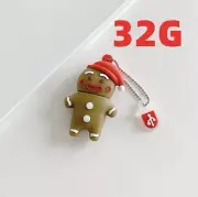 Gingerbread man Gift 3D USB Flash Drive Cute 32G memory stick Birthday Christmas