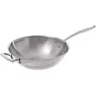 Browne 5724095 THERMALLOY SS Tri-ply Wok 12x3-5/8" / 30.5x9.2cm, induction pan