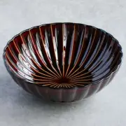 KANEKO KOHYO GIYAMAN Large Hachi Bowl 21cm Brown Mino Yaki Japan