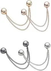 [WADY] 4Pcs Magnetic Clothing Clips，Strong Magnet Sweater Shawl Chain, Multi-Function Magnetic Fasteners with Enhanced Strength, Durable Buttons & Clips for Secure Hold (Mixed color)
