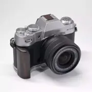 Camera Wood Hand Grip L-Handle Aluminum Base Board For Fuji Fujifilm XT50 X-T50