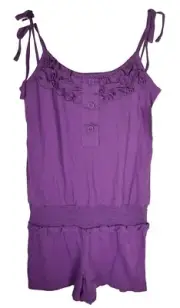 ORageous Girls Solid One Piece Romper Bright Violet Size (XS) 6/7 New