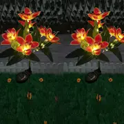 7 Head Solar Flower Lights Solar Orchid Lamp Garden Water-resistant Flower Light Lamp
