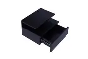 Levede 2x LED Floating Bedside Table Black