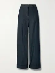 [Adam Lippes] Adam Lippes - High-rise Wide-leg Jeans - Indigo - US6 US 6 Blue