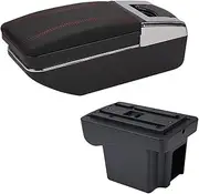Center Armrest Box for for NIVA Armrest Retrofit Parts Car Armrest Box Storage Box Car Interior Accessories Charging USB(B1 Black red 7USB)