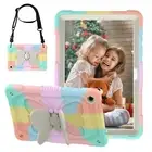 For Samsung Galaxy Tab A9 Plus 2023 Butterfly Stand Case with Crossbody Strap