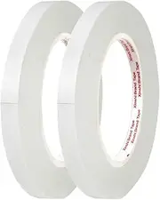 Skycabin 2Rolls Double Side Tape, Self Adhesive Tapes for Craft Supplies,DIY Crafts,Hand Work,Gift Wrapping,Stamps,Card Making,Scrapbooking and Paper Backing etc 10mmX50m Each Roll