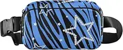 [Amooorous] Y2k Blue Leopard Stars Trendy Fanny Waist Pack for Women Men Multipurpose Crossbody Shoulder Bag with Adjustable Strap for Cycling Hiking Gym, y2k blue leopard stars, 1 size