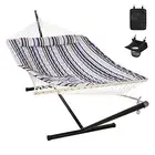 Outdoor Double Hammock with Stand, Portable Hammock With Stand Blue Seaside