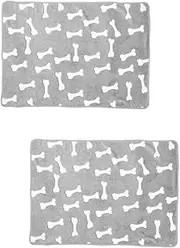 ROMISBABA 2pcs Pet Beds Dogs Plush Blanket Fleece Dog Blanket for Winter Comfort