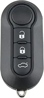 FLJKCT Car Remote Key Shell Case Cover 3 Button Flip Folding Smart Car Key Shell,for Fiat 500 Panda Punto Bravo Ducato