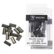 Copper Double Black Sleeve Crimp 50 pack