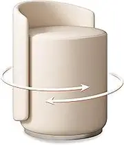 Makeup Room 360° Swivel Vanity Chair Stool with Low Back for Bedroom Dressing Table - Modern Chair for Vanity and Study Room