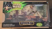 Star Wars 2001 Power of the Jedi 12" Speeder Bike w/ Luke Skywalker