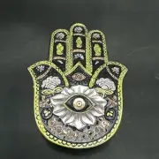 Hamsa Hand Box Black/Pink/Gold Trinket 2708 (b131)