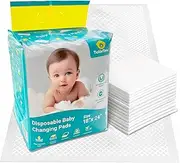 Disposable Hypoallergenic Baby Changing Pad Liners (50 Pack), Large Size (18"x24"), Ultra Absorbent & Waterproof