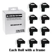 9Rolls 1.1"x2.4" Samll White Paper Address 800 Labels For Brother QL570 DK-1209