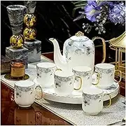 Water Carafe 8-Piece Ceramic Water Set Tea Set Afternoon Tea Kettle Teacup Housewarming Gift Beverage Serveware