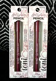 2pk IONI PLUM GEL LIPLINER 2 IN 1 LIPSTICK LIP LINER CREAMY MATTE FINISH PENCIL