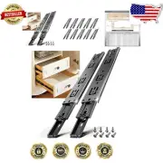 Versatile 10 to 24 Inch Drawer Rails - Full Extension Ball Bearing Slides Set